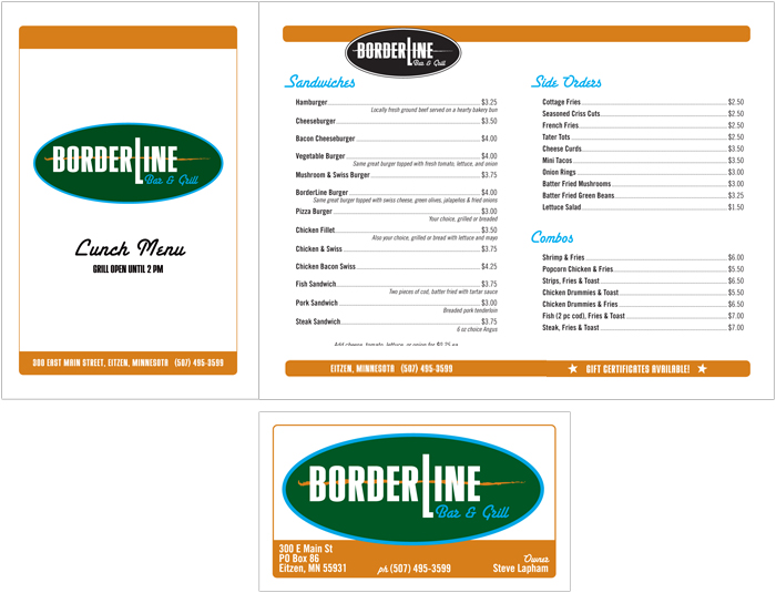 Borderline Bar & Grill Menu